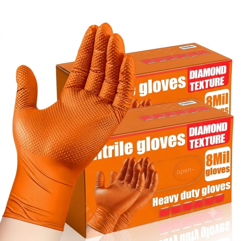 Wytrzymałe pomarańczowe rękawi – Disposable Gloves Nitrile recenzja i cena