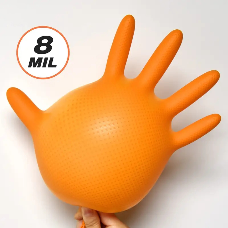 Wytrzymałe pomarańczowe rękawi – Disposable Gloves Nitrile recenzja i cena