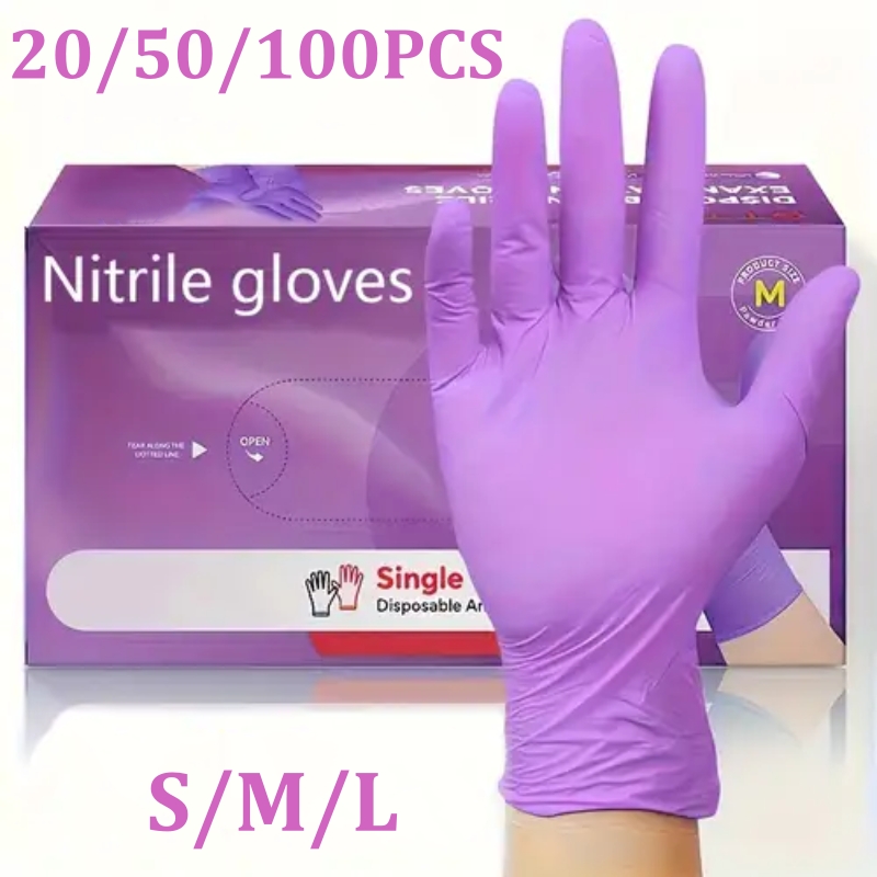 50/100 SZTUK Fioletowe Rękawic – Disposable Gloves Nitrile recenzja i cena